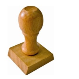 Sello de Madera Cuadrado con mango