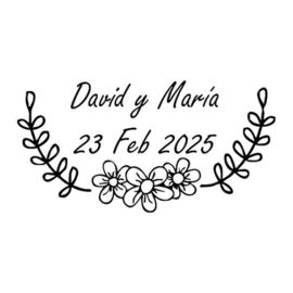 Sello de Boda Personalizado B03