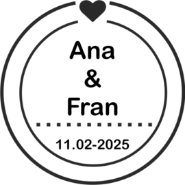 Sello de Boda Personalizado B06