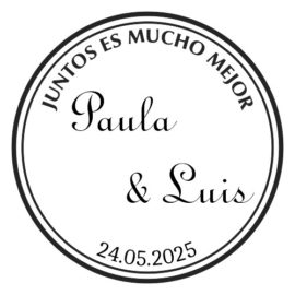 Sello de Boda Personalizado B08