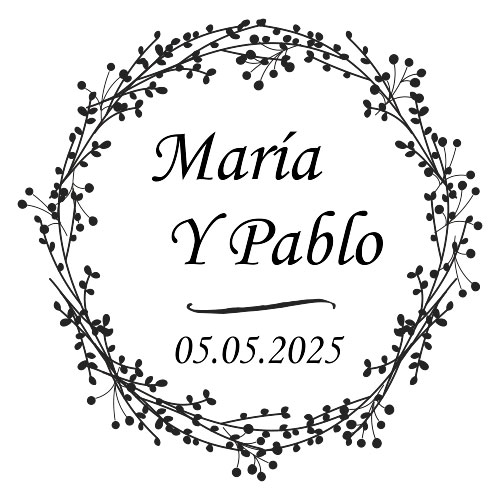 Sello de Boda Personalizado B25