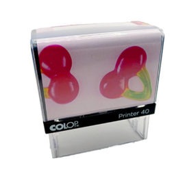 Sello Colop p40 con diseño de cerezas